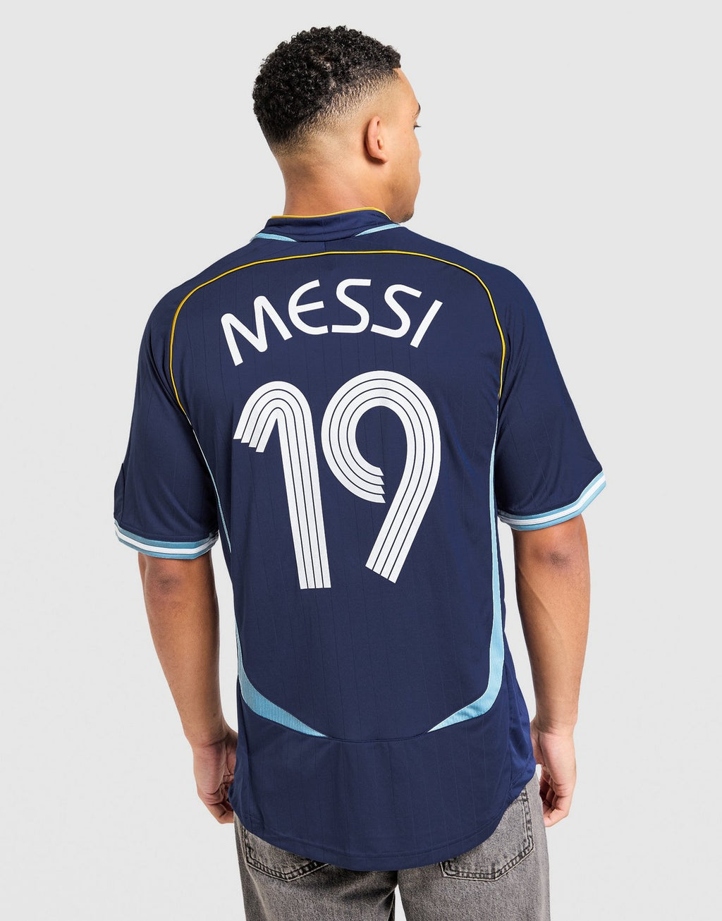 adidas Argentina 2006 Messi Away Soccer Jersey Blue