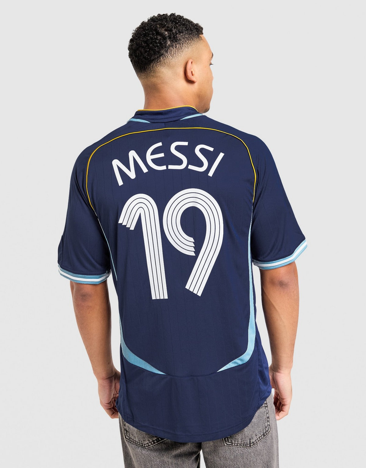 adidas Argentina 2006 Messi Away Soccer Jersey Blue
