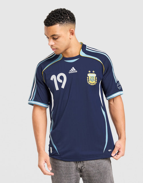 adidas Argentina 2006 Messi Away Soccer Jersey Blue