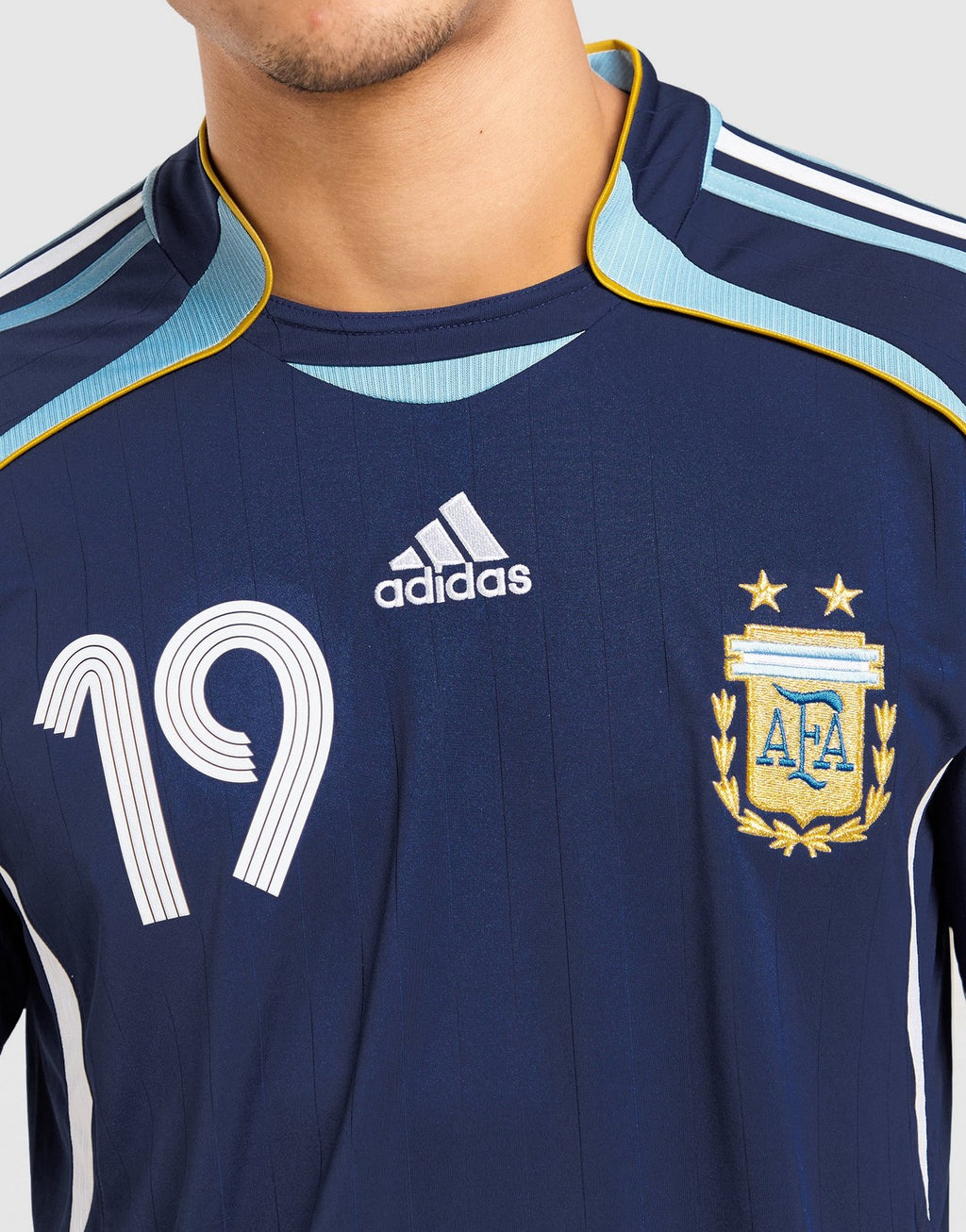 adidas Argentina 2006 Messi Away Soccer Jersey Blue
