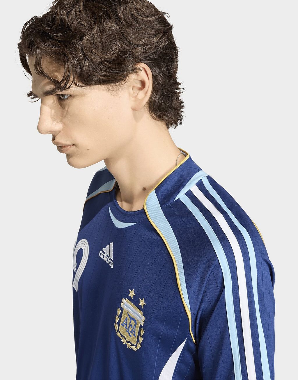 adidas Argentina 2006 Messi Away Soccer Jersey Blue